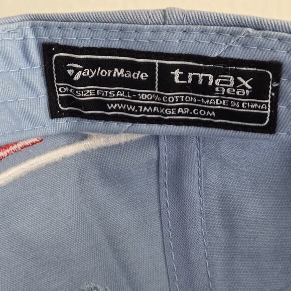 TaylorMade Golf Hat Cap‎ Strapback Adjustable r7 Tmax Light Blue Pro Tour - Picture 8 of 8